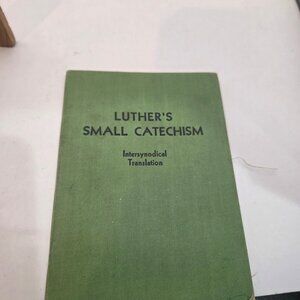 Luthers Small Catechism Intersynodical Translation Pocket Booklet Green Vintage